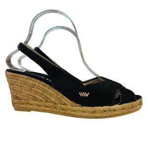 Viscata Calella Canvas Espadrille‎ Platform Wedges Sling Back Size EU41 US10